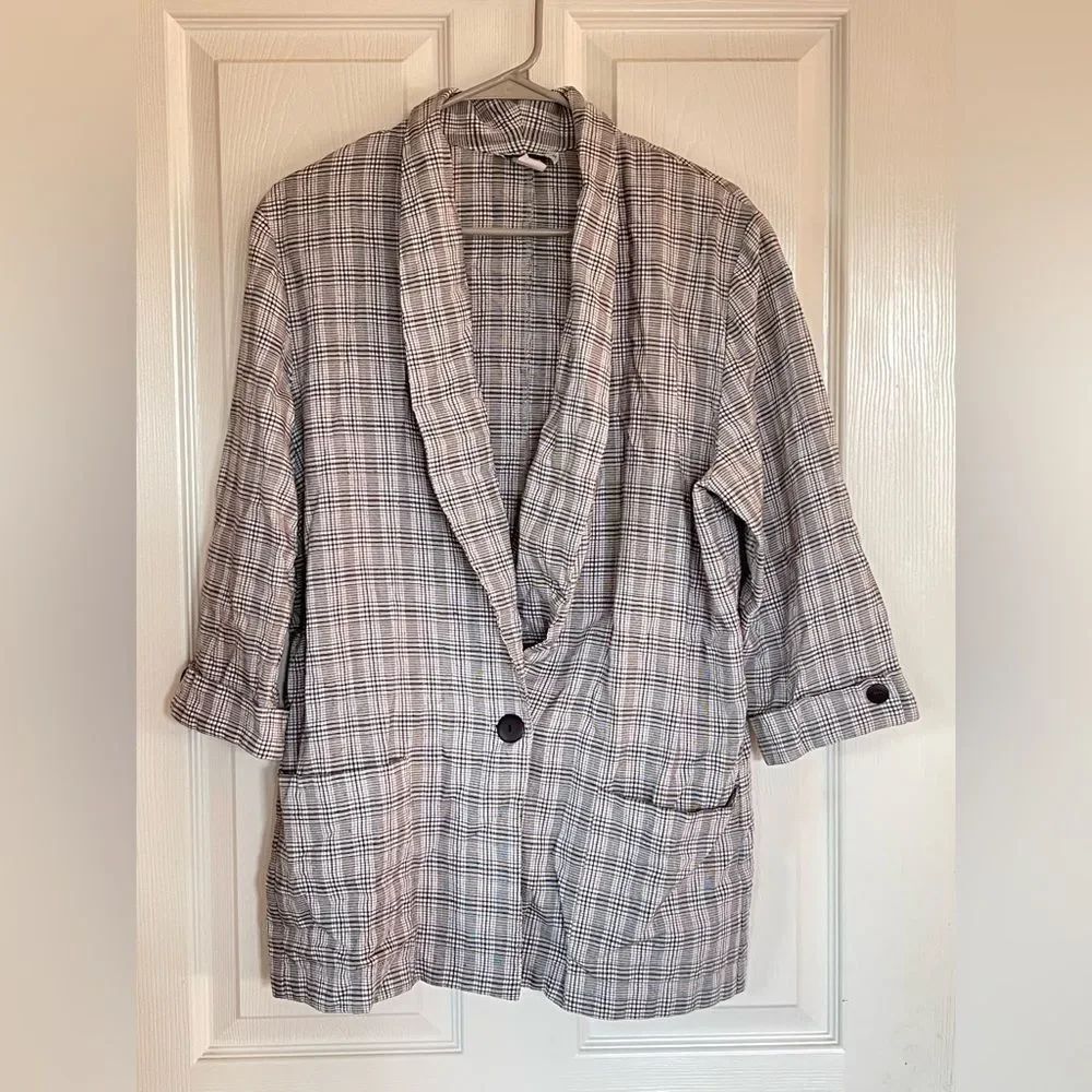 Vintage Mitchell Mitchell lightweight plaid blazer size 12